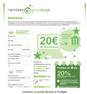 remises et privilèges